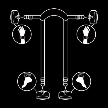 Set BDSM Master in Pelle Vegan Regolabile per Posizione Perfetta